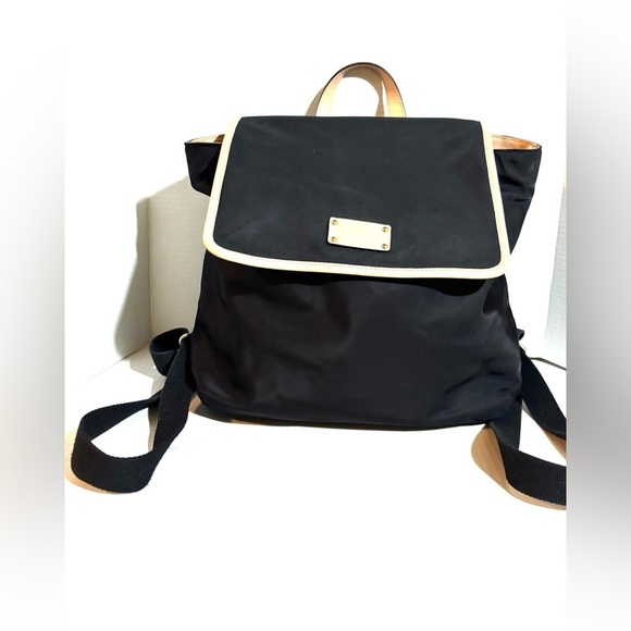 kate spade Handbags - Kate Spade Black and Tan Backpack